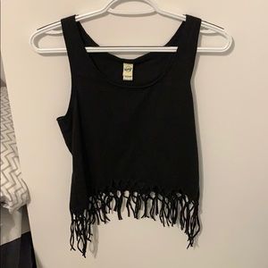 frilly tank top